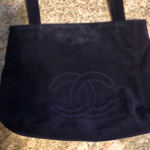 Chanel vintage suede tote💜💜💜